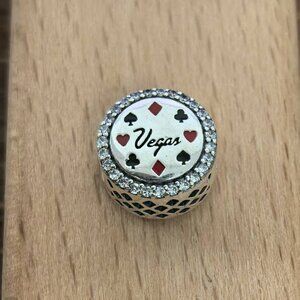 Pandora Vegas Player Double Sided Las Vegas Charm, S925 Silver Bracelets